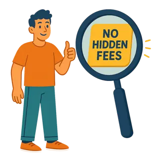 Geen verborgen kosten